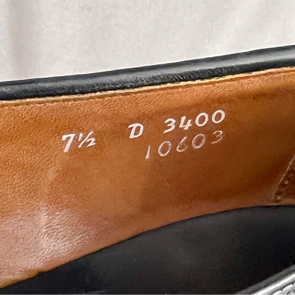 Allen Edmonds Claremont Men’s Black Leather Tassel Loafers - Sz 7.5 D - Picture 9 of 10